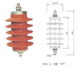 27kv Zinc Oxide Lightning Arrester / Zno Lightning Arrester High Capacity