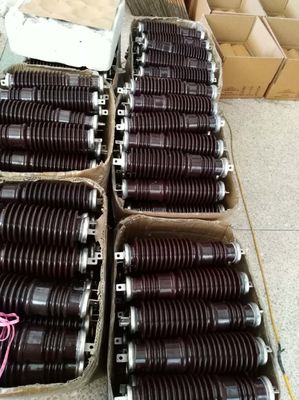 10KA Lightning Porcelain Surge Arrester For Outdoor Distribution Line